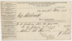 Thumbnail for Edward Hitchcock receipt of payment to Hippolyte Bailliere, 1853 November 11 - Image 1