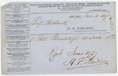 Thumbnail for Edward Hitchcock receipt of payment to Hippolyte Bailliere, 1857 June 11 - Image 1