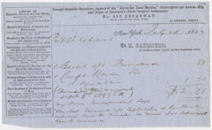 Thumbnail for Edward Hitchcock receipt of payment to Hippolyte Bailliere, 1853 July 3 - Image 1