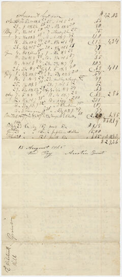 Thumbnail for Edward Hitchcock receipt of payment to Austin Grout, 1845 August 13 - Image 1