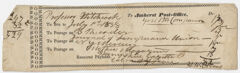 Thumbnail for Edward Hitchcock invoice for the Amherst Post Office, 1838 July 1 - Image 1