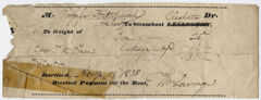 Thumbnail for Edward Hitchcock receipt for shipping, 1838 August 13 - Image 1