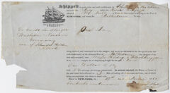 Thumbnail for Edward Hitchcock receipt of shipment by Schmidt & Balchen, 1850 June 13 - Image 1