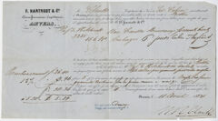 Thumbnail for Edward Hitchcock receipt of shipment by F. Hartrodt and Co., 1854 April 11 - Image 1