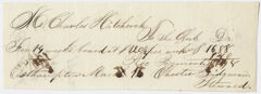Thumbnail for Edward Hitchcock receipt of payment to Chester Bridgman, 1852 March 16 - Image 1