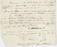 Thumbnail for Edward Hitchcock receipt for travel expenses to New London 1850 May 11 - Image 1