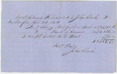 Thumbnail for Edward Hitchcock receipt of payment to John Clarke, 1854 April 24 - Image 1