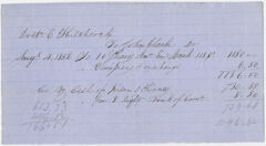 Thumbnail for Edward Hitchcock receipt of payment to John Clarke, 1856 August 4