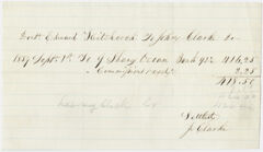 Thumbnail for Edward Hitchcock receipt of payment to John Clarke, 1859 September 1