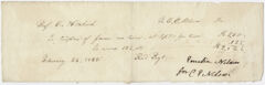 Thumbnail for Edward Hitchcock receipt of payment to C. E. Nelson, 1838 February 24 - Image 1