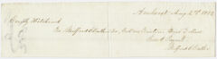 Thumbnail for Edward Hitchcock receipt of payment to Milford Clark Butler, 1852 August 2 - Image 1