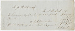 Thumbnail for Edward Hitchcock receipt of payment to S. P. Oakes, 1854 October 24 - Image 1