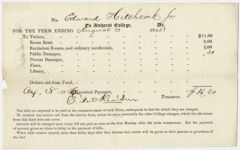Thumbnail for Edward Hitchcock receipt of payment to Amherst College, 1846 August 28 - Image 1