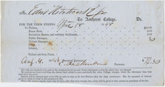 Thumbnail for Edward Hitchcock receipt of payment to Amherst College, 1848 August 4 - Image 1