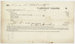 Thumbnail for Edward Hitchcock receipt of payment to Amherst College, 1854 September 18 - Image 1
