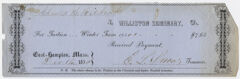 Thumbnail for Edward Hitchcock receipt of payment to Williston Seminary, 1850 December 16