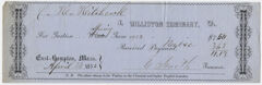 Thumbnail for Edward Hitchcock receipt of payment to Williston Seminary, 1852 April 24 - Image 1