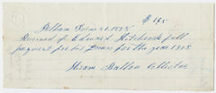 Thumbnail for Edward Hitchcock receipt of payment to the town of Pelham, 1858 - Image 1
