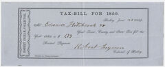 Thumbnail for Edward Hitchcock receipt of payment to the town of Hadley, 1859 - Image 1