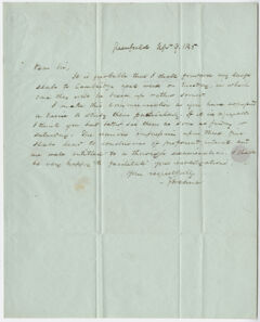 Thumbnail for James Deane letter to Edward Hitchcock, 1845 September 9 - Image 1