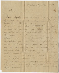 Thumbnail for Alexis Eustaphieve letter to Edward Hitchcock, 1815 August 22 - Image 1