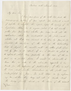 Thumbnail for Governor Edward Everett letter to Edward Hitchcock, 1838 March 10 - Image 1