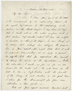 Thumbnail for Governor Edward Everett letter to Edward Hitchcock, 1838 December 22 - Image 1