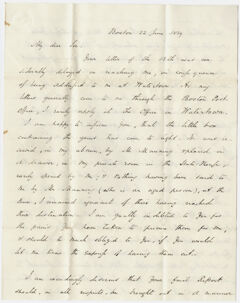 Thumbnail for Governor Edward Everett letter to Edward Hitchcock, 1839 June 22 - Image 1