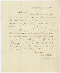 Thumbnail for Augustus A. Gould letter to Edward Hitchcock, 1835 January 7 - Image 1