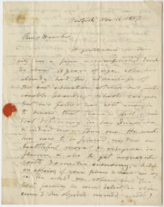 Thumbnail for Gerard Hallock letter to Edward Hitchcock, 1837 November 16 - Image 1