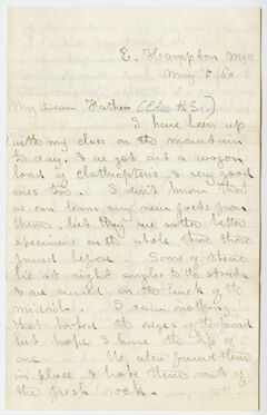 Thumbnail for Edward Hitchcock, Jr. letter to Edward Hitchcock, 1860 May 5 - Image 1