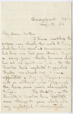 Thumbnail for Edward Hitchcock, Jr. letter to Edward Hitchcock, 1860 August 11 - Image 1