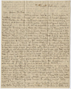 Thumbnail for Edward Hitchcock, Jr. letter to Edward Hitchcock, 1860 October 11 - Image 1