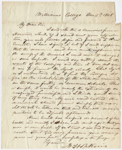 Thumbnail for Mark Hopkins letter to Edward Hitchcock, 1848 December 5 - Image 1