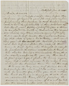 Thumbnail for Heman Humphrey letter to Edward Hitchcock, 1848 January 14 - Image 1