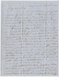 Thumbnail for Justin Perkins letter to Edward Hitchcock, 1854 October 10 - Image 1