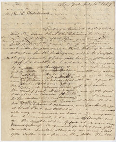Thumbnail for J. S. Rogers letter to Edward Hitchcock, 1827 July 14 - Image 1