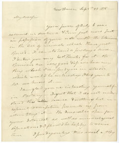 Thumbnail for Benjamin Silliman letter to Edward Hitchcock, 1818 September 25 - Image 1