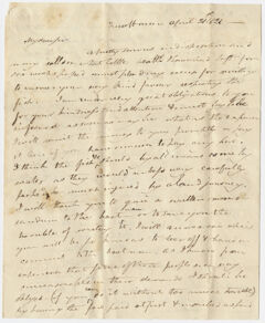 Thumbnail for Benjamin Silliman letter to Edward Hitchcock, 1821 April 21 - Image 1