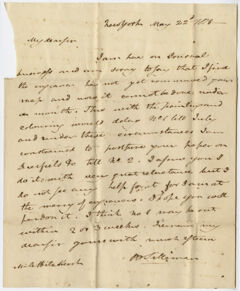 Thumbnail for Benjamin Silliman letter to Edward Hitchcock, 1818 May 22 - Image 1