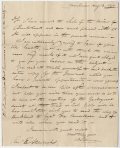 Thumbnail for Benjamin Silliman letter to Edward Hitchcock, 1824 August 12 - Image 1