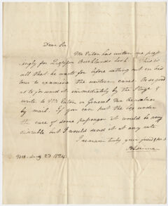 Thumbnail for Benjamin Silliman letter to Edward Hitchcock, 1824 August 23 - Image 1