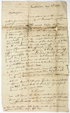 Thumbnail for Benjamin Silliman letter to Edward Hitchcock, 1822 August 2 - Image 1