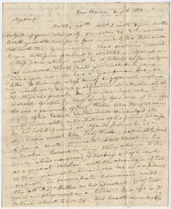 Thumbnail for Benjamin Silliman letter to Edward Hitchcock, 1825 August 6 - Image 1