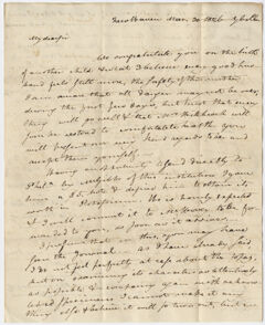 Thumbnail for Benjamin Silliman letter to Edward Hitchcock, 1826 March 20 - Image 1