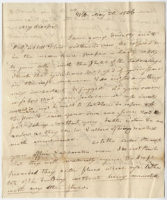 Thumbnail for Benjamin Silliman letter to Edward Hitchcock, 1826 May 22 - Image 1