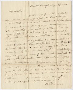 Thumbnail for Benjamin Silliman letter to Edward Hitchcock, 1828 May 26 - Image 1