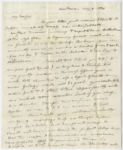Thumbnail for Benjamin Silliman letter to Edward Hitchcock, 1830 May 9 - Image 1