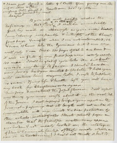 Thumbnail for Benjamin Silliman letter to Edward Hitchcock, 1830 November 19 - Image 1