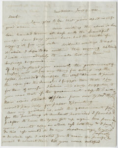 Thumbnail for Benjamin Silliman letter to Edward Hitchcock, 1831 January 4 - Image 1